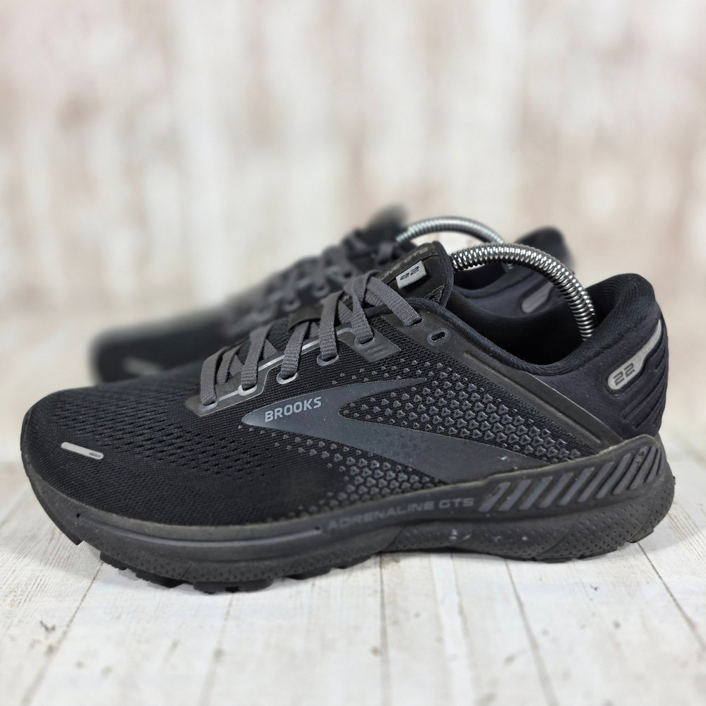 Brooks Adrenaline GTS 22 Mens Running Shoes Black Ebony 1103661D020 Size 9 D